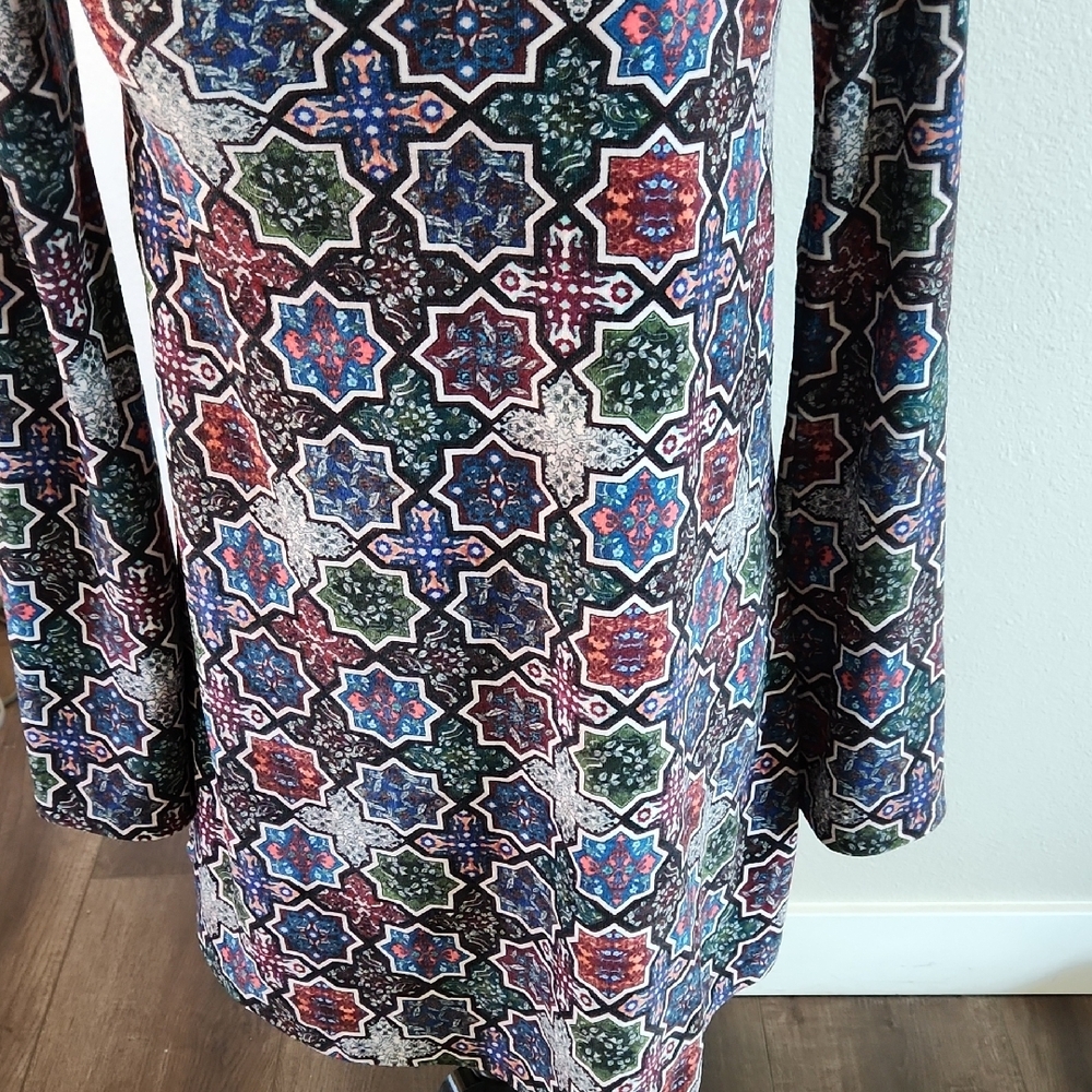 Zara Multicolor Geometric Pattern Dress - Picture 3 of 6